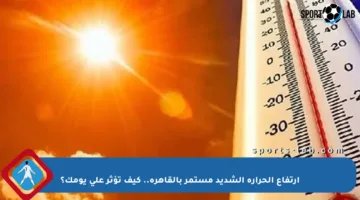 ارتفاع الحرارة الشديد مستمر بالقاهرة.. كيف تؤثر على يومك؟